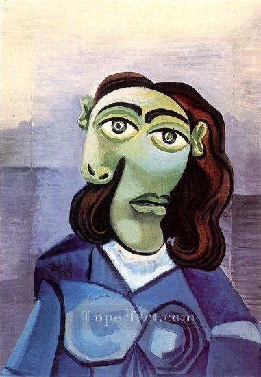 Portrait Dora Maar with blue eyes 1939 cubism Pablo Picasso Oil Paintings